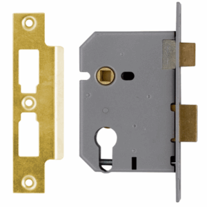 Union L2249 64mm Euro Profile Sashlock Case Polished Brass