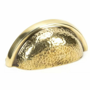 Anvil Regency Hammered Concealed Drawer Pull Aged Brass 46041