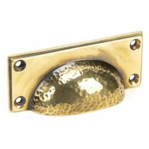Anvil Art Deco Hammered Drawer Pull Aged Bronze 46036