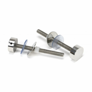 Anvil 100mm Bolt Fixings to Suit T Bar Handles Polished Stainless Steel 50272