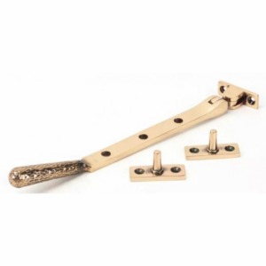 Anvil 200mm Hammered Newbury Casement Stay Polished Bronze 46156