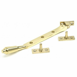 Anvil 200mm Reeded Casement Stay Polished Brass 46706