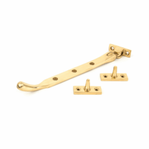 Anvil 200mm Peardrop Casement Stay Polished Brass 33749