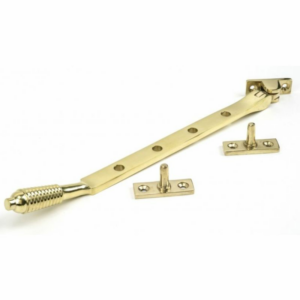 Anvil 250mm Reeded Casement Stay Polished Brass 46707