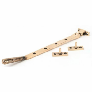 Anvil 250mm Hammered Newbury Casement Stay Polished Bronze 46157