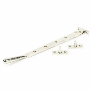 Anvil 250mm Hammered Newbury Casement Stay Polished Nickel 46151