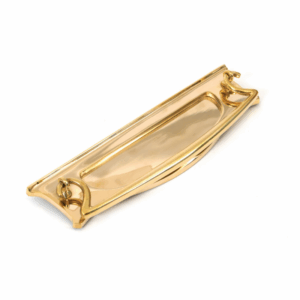 Anvil 304mm x 85mm Art Deco Letter Plate Polished Brass 83545