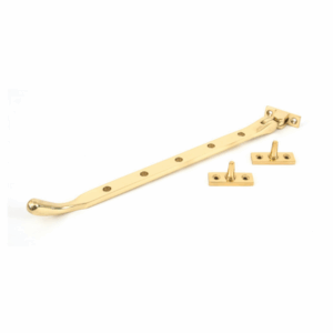 Anvil 300mm Peardrop Casement Stay Polished Brass 33751