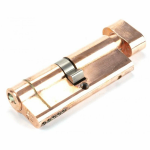 Anvil 80mm Euro Profile Cylinder & Turn Keyed Alike Polished Bronze 45873