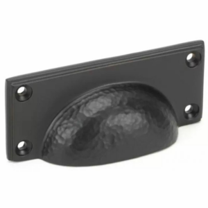 Anvil Art Deco Hammered Drawer Pull Aged Bronze 46039