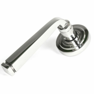 Anvil Avon Round Lever On Rose Unsprung (Art Deco) Polished Stainless Steel (316) 50078