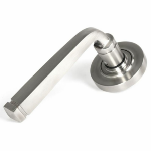 Anvil Avon Round Lever On Rose Unsprung (Plain) Satin Stainless Steel (316) 50073
