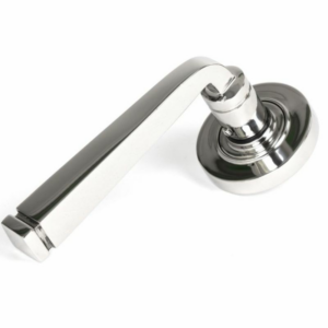 Anvil Avon Round Lever On Rose Unsprung (Plain) Polished Stainless Steel (316) 50077