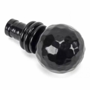 Anvil Beaten Ball Curtain Finial Black 49901 (Pair)