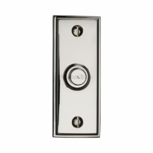 Oblong Bell Push Polished Nickel Finish
