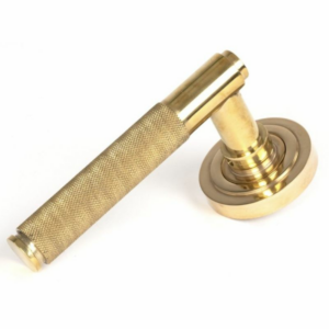 Anvil Brompton Lever On Rose (Art Deco) Polished Brass 50607