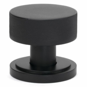 Anvil Brompton Mortice/Rim Knob Set (Art Deco) Matt Black 46799