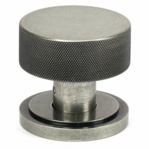 Anvil Brompton Mortice/Rim Knob Set (Art Deco) Pewter 46803
