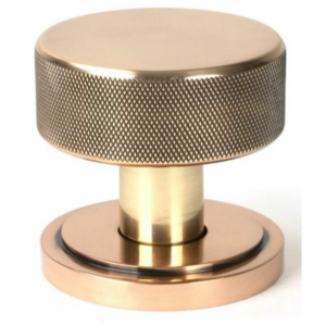 Anvil Brompton Mortice/Rim Knob Set (Art Deco) Polished Bronze 46791
