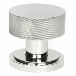 Anvil Brompton Mortice/Rim Knob Set (Art Deco) Polished Stainless Steel (316) 46807
