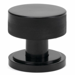 Anvil Brompton Mortice/Rim Knob Set (Art Deco) Black 46795