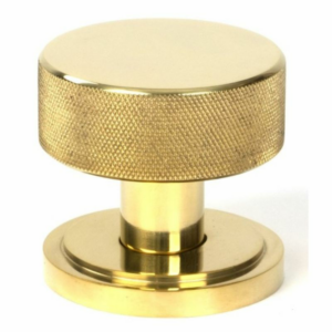 Anvil Brompton Mortice/Rim Knob Set (Art Deco) Polished Brass 50836