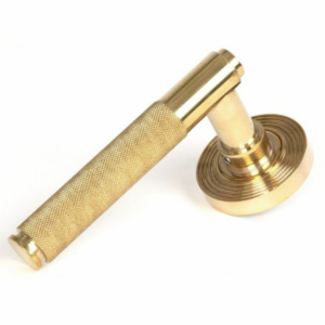 Anvil Brompton Round Lever On Rose Unsprung (Beehive) Polished Brass 50610