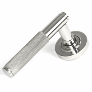 Anvil Brompton Round Lever On Rose Unsprung (Plain) Polished Stainless Steel (316) 50069