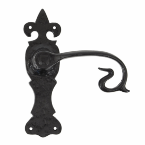 Anvil Curly Lever Latch Handle Set Black 83694