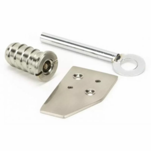 Anvil Flush Keyed Sash Stop Polished Nickel 49920