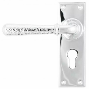 Anvil Hammered Newbury Euro Profile Lever Furniture Polished Chrome 46216