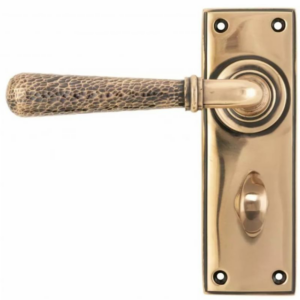 Anvil Hammered Newbury Lever Bathroom Furniture Polished Bronze 46227