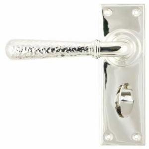 Anvil Hammered Newbury Lever Bathroom Furniture Polished Nickel 46219