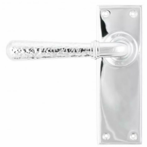 Anvil Hammered Newbury Lever Latch Furniture Polished Chrome 46214