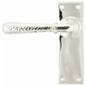 Anvil Hammered Newbury Lever Latch Furniture Polished Nickel 46218