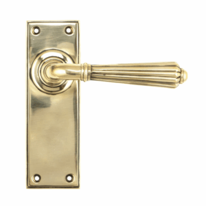 Anvil Hinton Lever Latch Furniture Aged Brass 45311