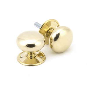 Anvil Mushroom Mortice/Rim Knob Polished Brass 91529