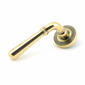 Anvil Newbury Round Lever On Rose Unsprung (Beehive) Aged Brass 50019