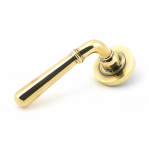 Anvil Newbury Round Lever On Rose Unsprung (Plain) Aged Brass 50017