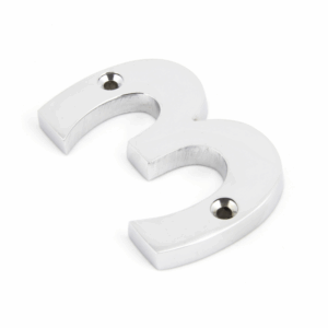 Anvil Numeral 3 Polished Chrome 83723