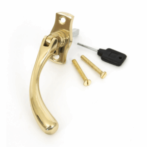 Anvil Peardrop Window Espag Handle Right Hand Polished Brass 20419R
