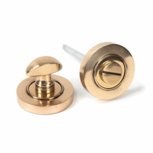 Anvil Round Bathroom Thumbturn (Plain) Polished Bronze 46109