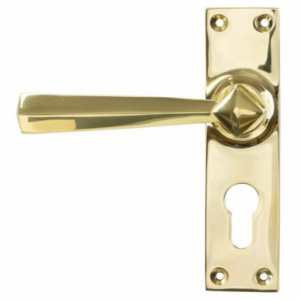 Anvil Straight Euro Lock Furniture Polished Brass 45761