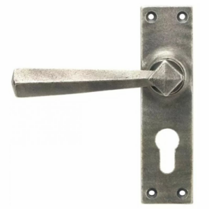 Anvil Straight Euro Lock Furniture Antique Pewter 45760