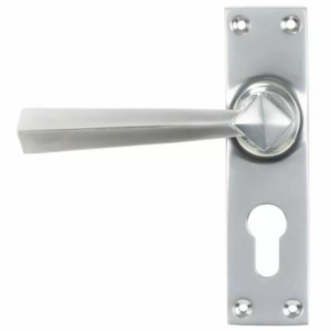 Anvil Straight Euro Lock Furniture Satin Chrome 45763