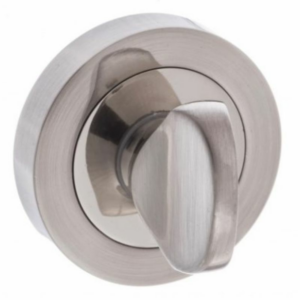 Mediterranean Bathroom Turn & Release Satin Nickel / Polished Nickel