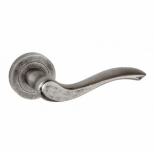 Old English Warwick Lever On Rose Distressed Silver