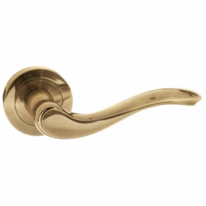 Old English Warwick Lever On Rose Antique Brass