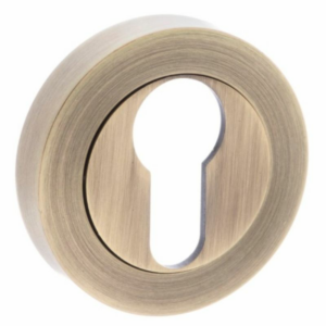 Old English Euro Profile Escutcheon Matt Antique Brass