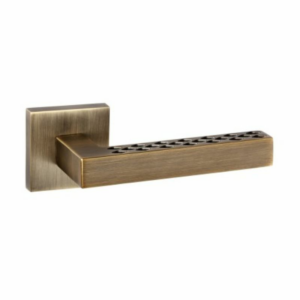 Senza Pari Pianni Door Handle On Rose Weathered Antique Bronze